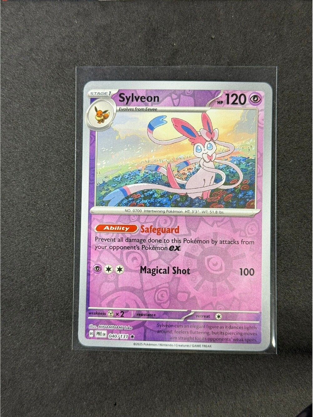 Sylveon Pokémon reverse Holofoil 40/131 Prismatic evolutions
